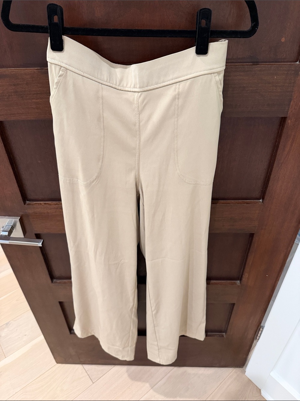 Max Studio Beige Wide-Leg Ponte Pants